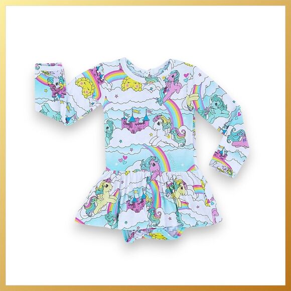 Bums and Roses My Little Pony Classic Ruffle Dress 12-18 Months NWT